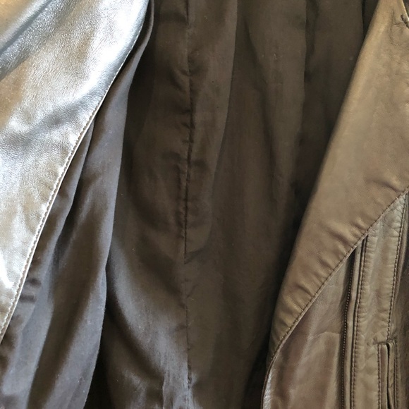 Zara black leather jacket - Picture 7 of 8